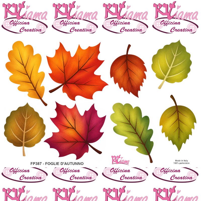 PANNELLO STAMPATO 20X30CM FOGLIE AUTUNNO